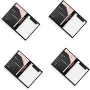 COHEALI 4pcs Foldable Clipboard Folio A4 Folders Interview Resume Organizer Business Binder Card Pockets Minimalist Style