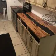 Epoxy Resin Coffee Table Top Handmade Furniture Acacia Wooden Live Edge Counter