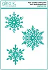 Gina K Designs Bundle of 2 Dies : Snowflake Trio Die Set & Snowflake Edger Die