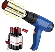 Heat Shrink Gun, PVC Capsule Heat Shrinker, Wine Capsule Sealing Machine, 50-550℃ Work Thermoregulation, 50mm Capsule Heat Shrinking Machine, for PVC PP POF Wine Capsules Wrapping