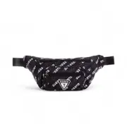 GUESS Black Repeat Bum Logo Belt Bag, Polyester
