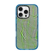 iPhone 16 Pro Impact Case Distorted Plaid - Green