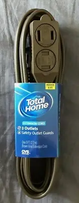Total Home Extension Cord 9 Ft CVS Brand New. 3 Outlets