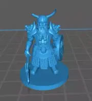 Dwarf Fighter Mini - DND - Pathfinder - Dungeons & Dragons - RPG - Tabletop - mz