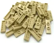 Lego 50 New Tan Plates Modified 1 x 3 with 2 Studs Double Jumper Pieces Parts