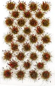 32Pcs Miniature Plants Artificial Grass Cluster Decor for Micro Landscape Sand Table DIY Scenery Realistic Design Durable Material for Model Railways and Gardens