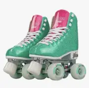 Crazy Skates Glam Roller Skates Dazziling Glitter Teal Size US 5