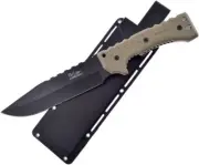 Frost Cutlery Tac Commander Defender Bowie | Full Tang Combat Knife w/ Nylon Bel