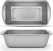 2pk Loaf Tins for Baking 2lb | 2lb Loaf Tin | 21 x 11 x 6.4cm | Stainless Steel Bread Tins for Baking 2lb | Stainless Steel Bread Tin | Bread Loaf Tin | Loaf Pan | Bread & Loaf Tins