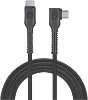 Bonelk Long-Life Easy Grip USB-C to USB-C Right Angle 100W 2m Cable Black
