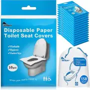 Disposable Toilet Seat Cover - 150 Count Large Flushable Paper Toilet Seat Co