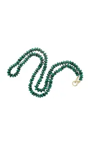 [Sorellina] 18K Yellow Gold Malachite Beaded Necklace
