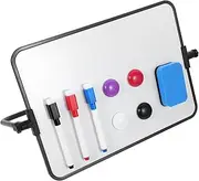 Amosfun 1 Set Desktop Double Side Writing Board Writing Board Blackboard whiteboard a4 Note Board Portable Office Child Bracket pp Calendar Magnet for whiteboard Double Sided Easel
