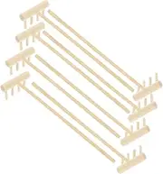 INOOMP 8pcs Tea Set Ornaments Mini Rake Miniature Rakes Zen Garden Rake Mini Table Zen Sand Garden Kits Desk Zen Sand Tools Zen Garden Accessories Zen Garden Tools Beige