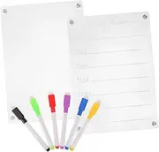 Sturdy Acrylic Fridge Dry Erase Board Magnetic Slide Reminder for Office and Home Decor