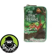 The Fox and the Hound (1981) - Book 4” Faux Leather Zip-Around Wallet "New"