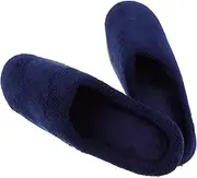 [ROMISBABA] 1Pair Classic Memory Reusable Indoor Slippers for Home Comfortable Non Slip Household Footwear for Men and Women Soft Fleece Design