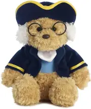 Aurora - Medium Brown Bear - 10" Ben Franklin Bear - Snuggly Stuffed Animal
