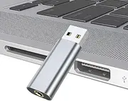 USB Sound Adapter,3.5mm Sound Card for Pc Plug and Play - Universal Sound Card, Driver Free USB Audio Interface, Portable USB Audio for Laptop, Desktop, Pc Yongbao