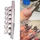 6pcs C-Curve Pinching Clips Set Metal Nail Art Tools Acrylic 2024 D1A3 N4D8