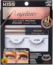 KISS Magnetic Lash & Liner Kit, 1 Set, Black, 1 Count (Pack of 1), KMEK01C