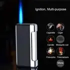 Torch Lighter Press Jet Lighter Blue Flame Refillable Butane Gas Windproof