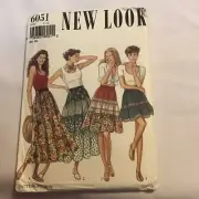New Look Sewing Pattern 6051 - Flared Tiered Skirt - Sz 6-16 - Uncut