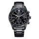 CITIZEN星辰 CA0775-87E亞洲限定款 大錶徑光動能計時鋼帶錶/黑面 42.5mm