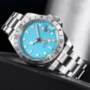 39mm Tandorio Sterile Blue Dial Japan NH34A GMT Automatic Mens Wristwatch watch