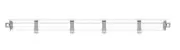 Metro MXL60-4P Solid Clear Stackable Shelf Ledge (Back) for MetroMax i Industri