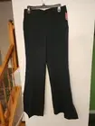 SPANX THE PERFECT SPLIT Hem Black Wide Leg Bell Bottom Stretch Pants Sz L