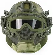 Tactical Protective PJ Helmet G4 System GS Masks with Goggles for Military Airsoft Paintball Army WarGame Hunting