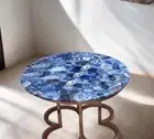 24" Blue Agate Stone Center Coffee Table Top for Living Room & Hotel room table