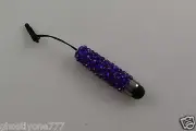 for Ipad or iphone & smart phone stylus pen bling crystal purple dust plug