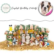 SAVANNASHOPS Dog Nativity English Bulldog Gifts - Nativity Sets - Dog Lover Gift