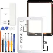 iPad 9.7 2018 6th A1893 A1954 Screen Replacement for iPad 6th Generation Touch Screen for iPad6 Digitizer with Home Button (White)