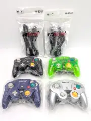 EVORETRO 4-Pack Gamecube Wii Controllers Corded + 4 Cable Extenders NEW