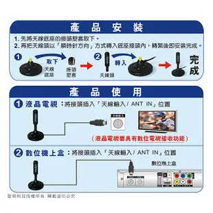 -聖岡DTV-4760 HD高畫質 數位電視天線  室內外皆可用防水設計 公司貨