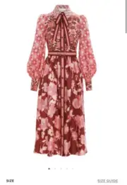 Zimmermann concert spice shirt midi dress sz 0 RRP $1250 Brand New With Tags