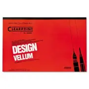 Clearprint� Design Vellum Paper, 16lb, White, 11 x 17, 50 Sheets/Pad
