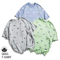 在飛比找蝦皮商城優惠-QIAO.韓國人氣網紅鯊魚寶寶他哥哥滿版T恤 高質感 夏天F