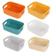 6 Plastic Storage Basket Set For Kitchen & Bath Organizing Storage Bins