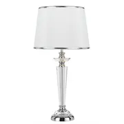 Dynasty Chrome Crystal White Table Lamp