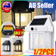 Solar Tungsten Wall Light Outdoor Wireless Motion Wall Sensor LED 1/2PCS WZ