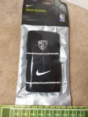 NIKE BASKETBALL WRISTBANDS NBA AUTHENTICS BROOKLYN NETS, PAIR, NEW