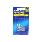 Narva Brand Auto Mini Blade Fuses 25 Amp White - Blister pack of 5