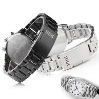 在飛比找Yahoo!奇摩拍賣優惠-鐵達時鋼錶鍊 TITUS天長地久錶帶 不銹鋼金屬錶鍊 男女1