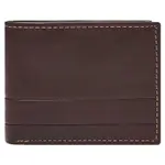 FOSSIL SML1391201 LUFKIN INTL TRAVELLER WALLET 零錢袋 短夾 (深咖啡色)