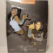 Legend of Korra Lin Beifong Watching You Enamel Pins Set Of 2 Official Badges