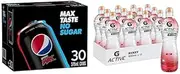 Stay Energized Combo: Pepsi Max 30pk + Gatorade G-Active 12pk
